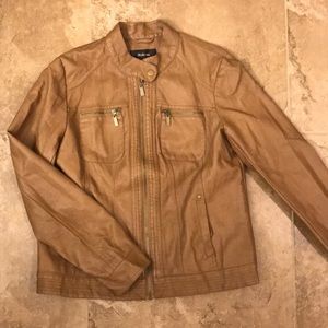 Camel leather jacket